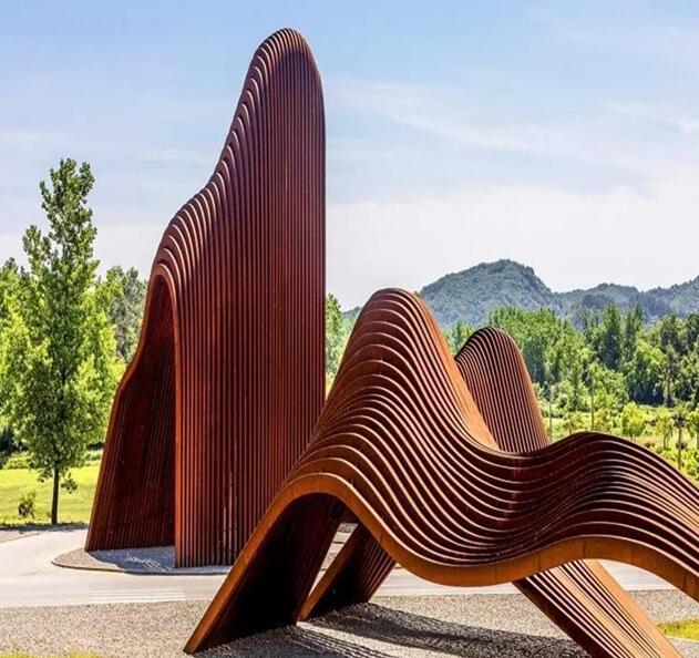 惠山锈钢板造型